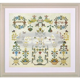 stickpackung sampler, anno 1788