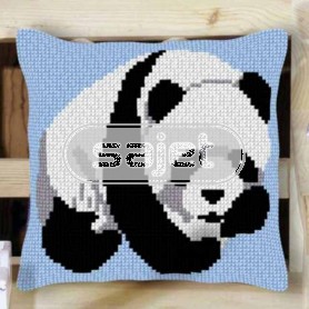 kreuzstichkissen pandabeer