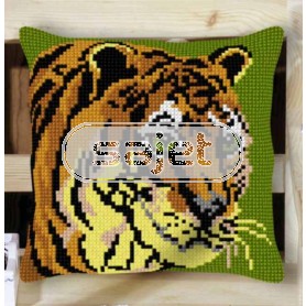 kreuzstichkissen tijger