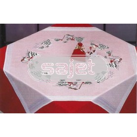 stielstichdecke sneeuwpop aan het skieën, wit