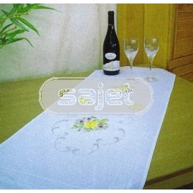 stielstichläufer gele rozen met papavers, wit