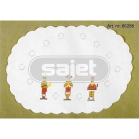 kreuz/stielstichdeckchen drie koningen, wit