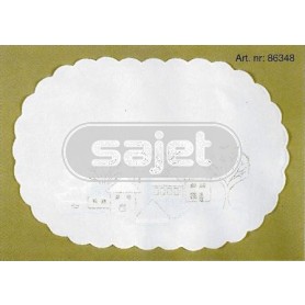 kreuz/stielstichdeckchen dorp in wintersfeer, wit