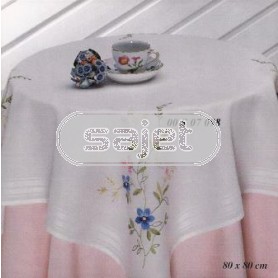 stielstichdecke veldbloemen, wit