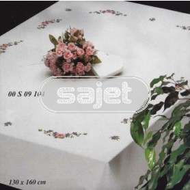 stielstichdecke anemonen met voorjaarsbloemen, wit
