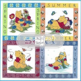 stickpackung winnie de pooh, vier seizoenen