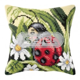 kreuzstichkissen lieveheersbeestje