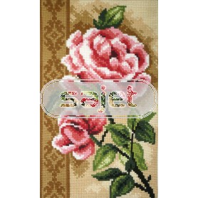 kreuzstichwandbehang stijlpatroon, rose pioenrozen