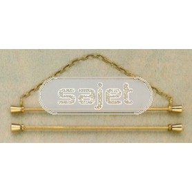 metallenbesläge mit kette für klingelzug/messlatte 14 cm