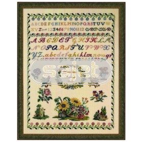stickpackung sampler, anno 1819