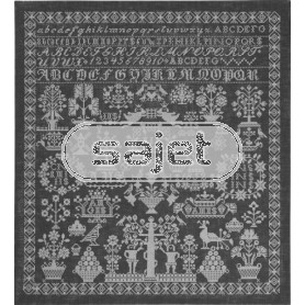 stickpackung sampler, anno 1852