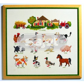stickpackung bauernhof met dieren