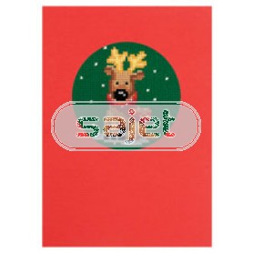 stickpackung weihnachtskarte, rendier