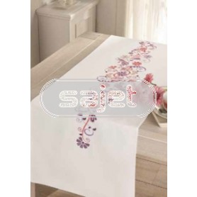 stielstichläufer stijlbloemen, wit