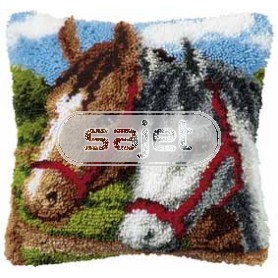 knüpfkissen paarden