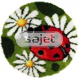 knüpfdecke margrieten/lieveheersbeestje