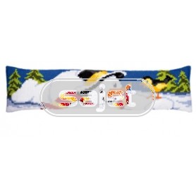 kreuzstichzugluftstopper sneeuwpop met vogel