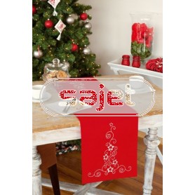 stielstichläufer witte sterren en krullen, rood