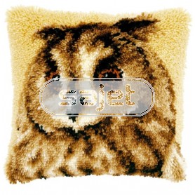knüpfkissen bruine uil