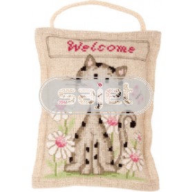 stickpackung kissen poes "welcome"