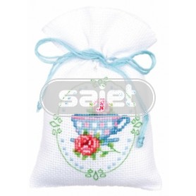 stickpackung kräutertütchen, rozen/theekopje