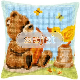 kreuzstichkissen popcorn bear, soufflé luistert…