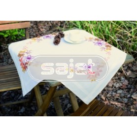 kreuzstichdecke herfstbladeren, ecru