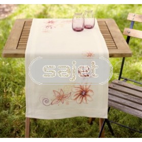 kreuz/stielstichläufer magnolia, ecru