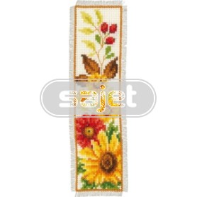 stickpackung lesezeichen, herfstbloemen