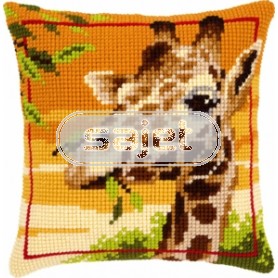 kreuzstichkissen giraffe
