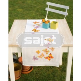 kreuzstichläufer fladderende vlinders, wit