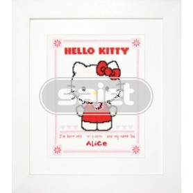 stickpackung hello kitty, geburt alice