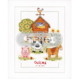 stickpackung bauernhof, geburt gilles