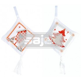 stickpackung deco-hänger (2 st.) kerstboom en kersthuisje