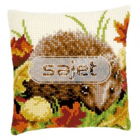 kreuzstichkissen egel in de herfst