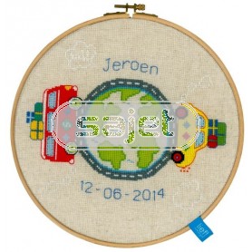 stickpackung lief!, reis rond de wereld (incl. stickring)