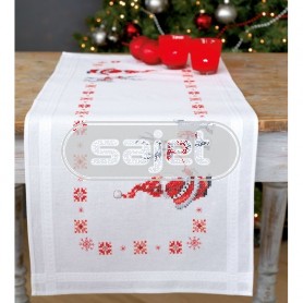 kreuzstichläufer kerstkabouters, wit