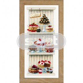 stickpackung gebak in vitrine