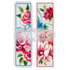 stickpackung lesezeichen (2 st.) bloemen met vlinders