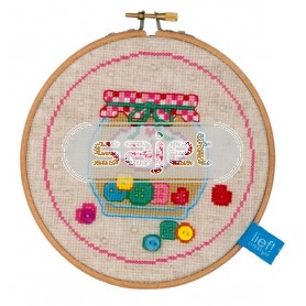 stickpackung lief!, knoopjespot (incl. stickring)