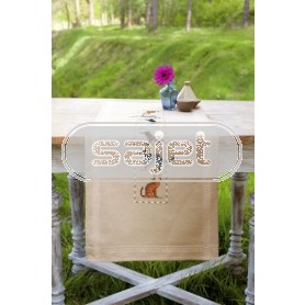 kreuzstichläufer spelende poezen, beige