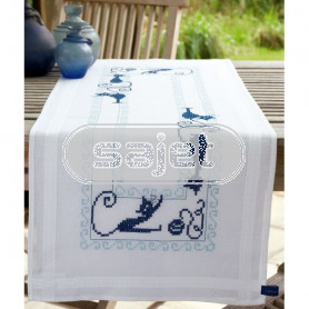 kreuzstichläufer vrolijke poezenbende, wit