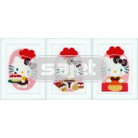 stickpackung hello kitty, in de bakkerij drieluik