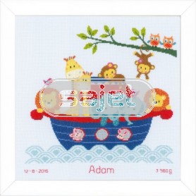 stickpackung ark van noach, geburt adam