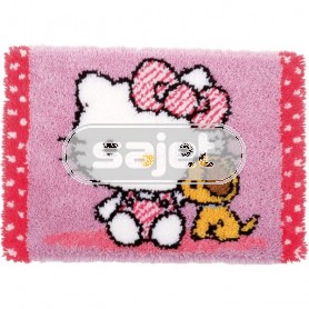 knüpfdecke hello kitty, met puppy