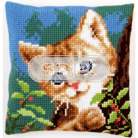kreuzstichkissen poes in boom