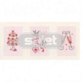 stickpackung glückwunschkarte (3 st.) huwelijk