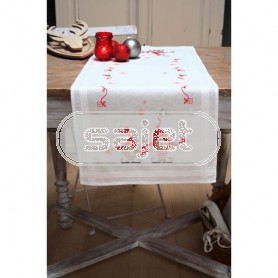 kreuzstichläufer zingende kerstkabouters, wit