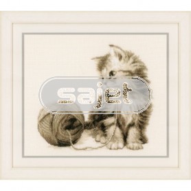 stickpackung kitten spelend met bol wol