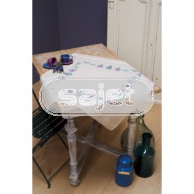 kreuzstichdecke lavendel, beige